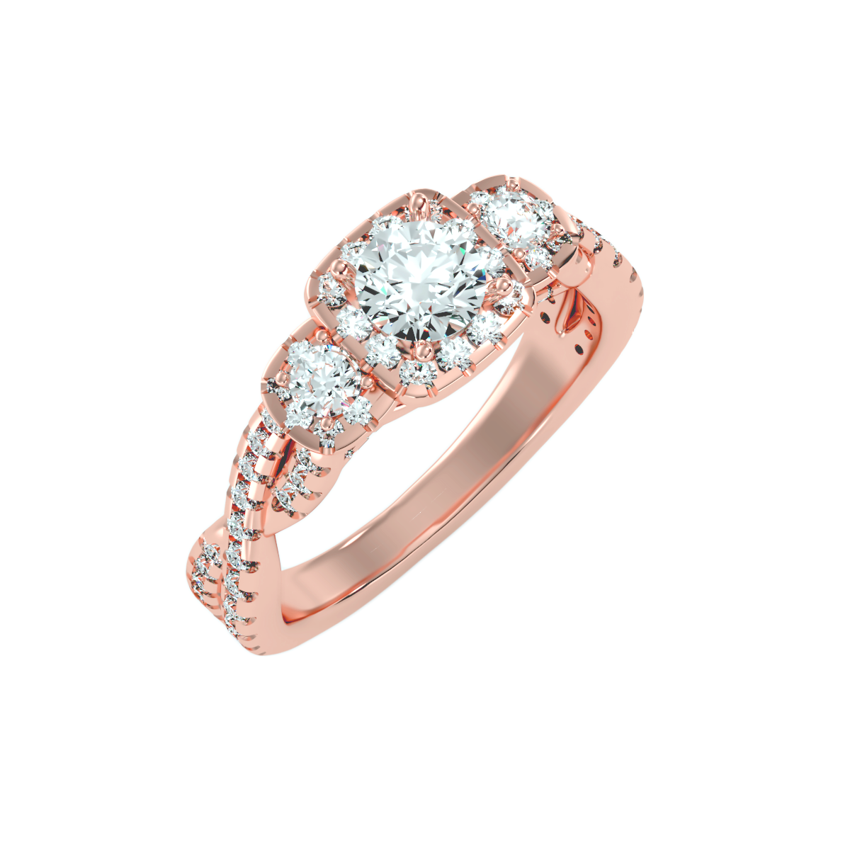 "Crowned Elegance" Engagement Ring