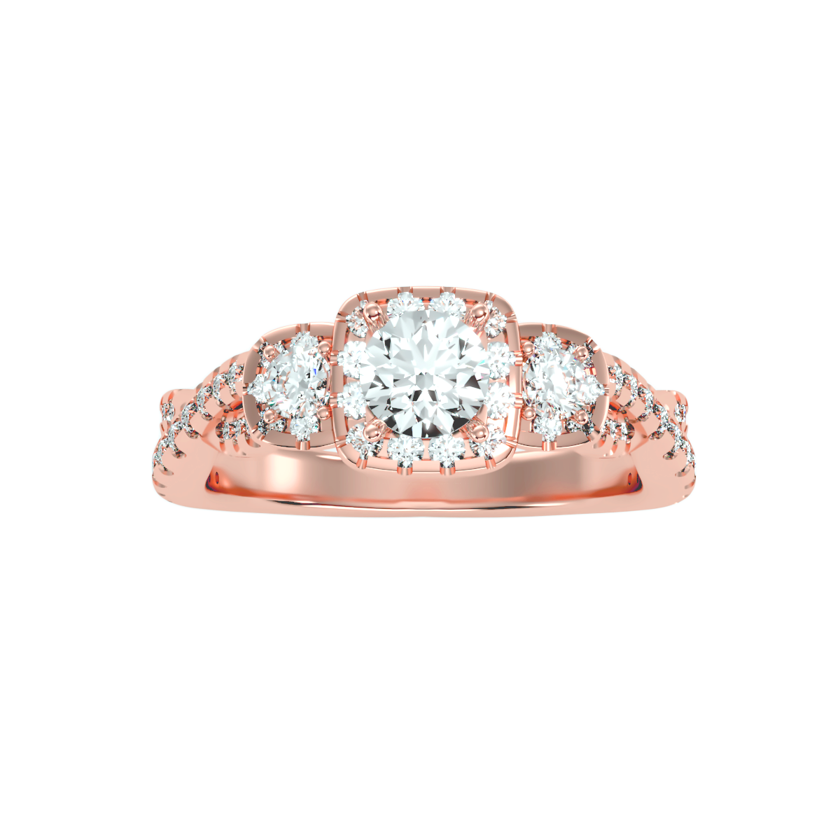 "Crowned Elegance" Engagement Ring