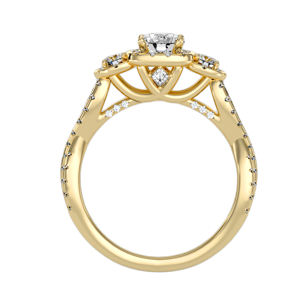 "Crowned Elegance" Engagement Ring