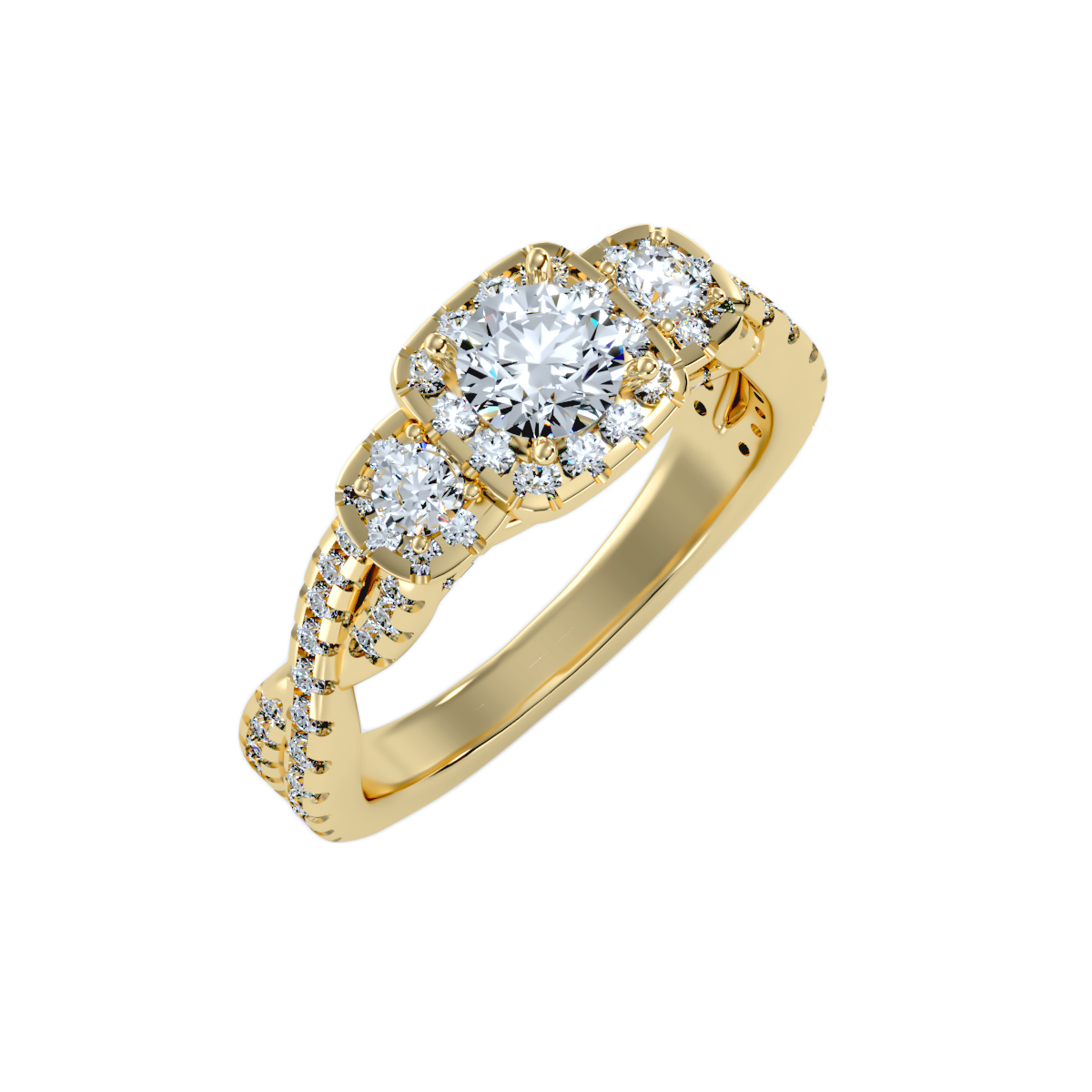 "Crowned Elegance" Engagement Ring