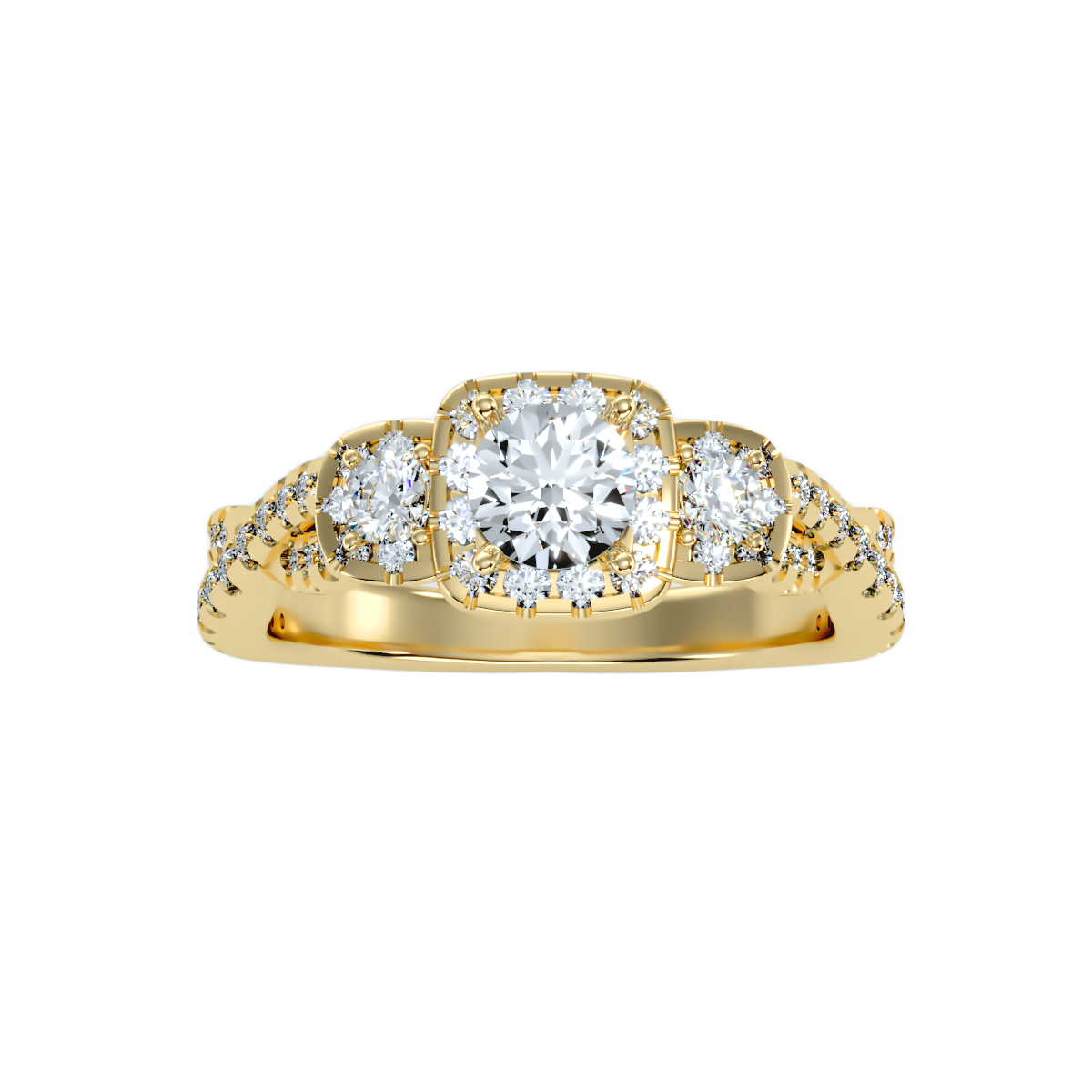 "Crowned Elegance" Engagement Ring