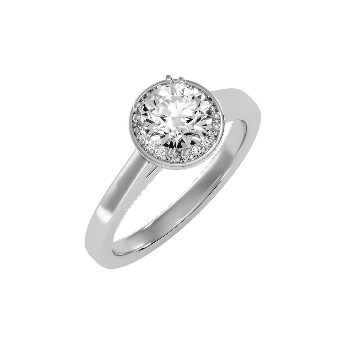 "Celestial Halo" Engagement Ring