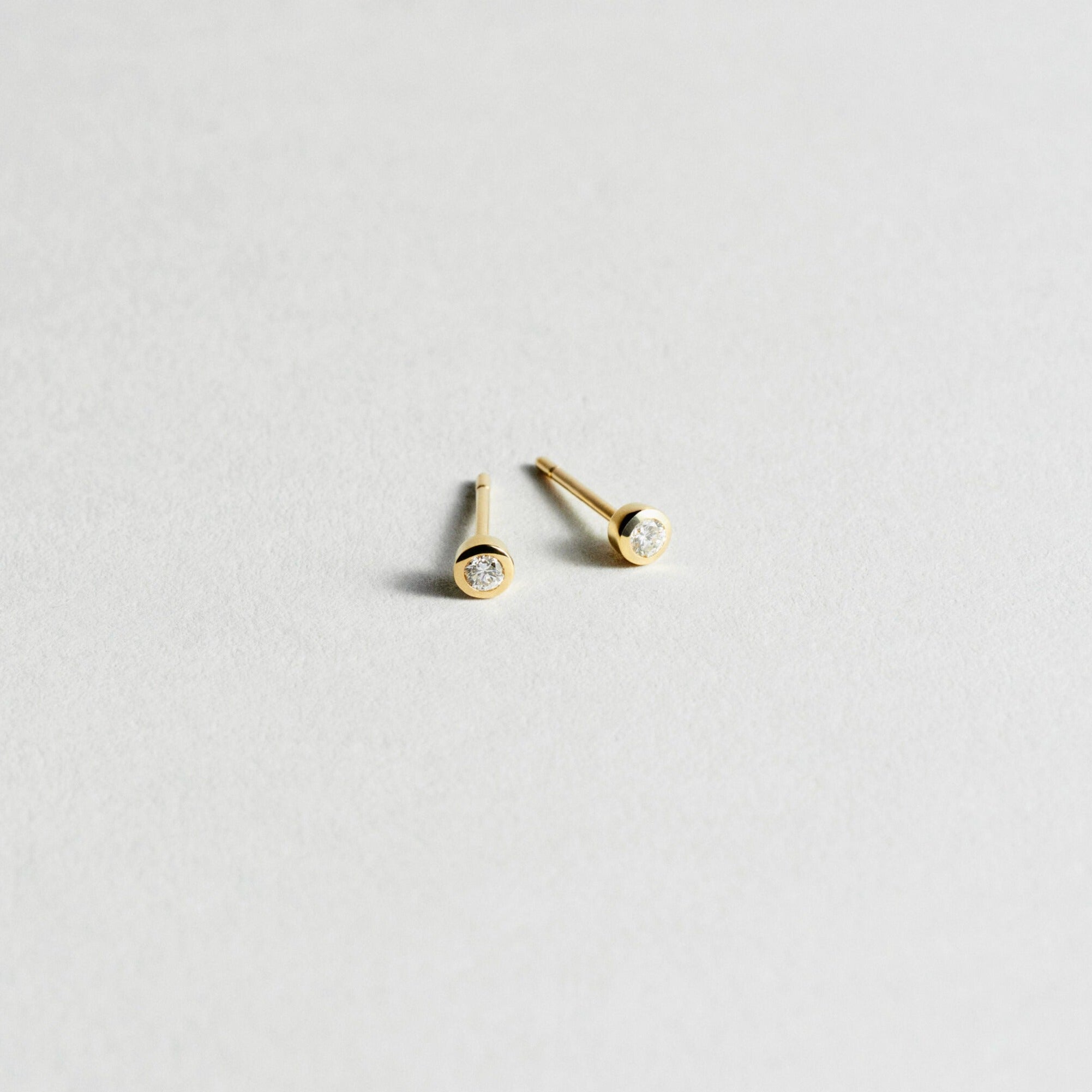 Bezel Diamond Studs